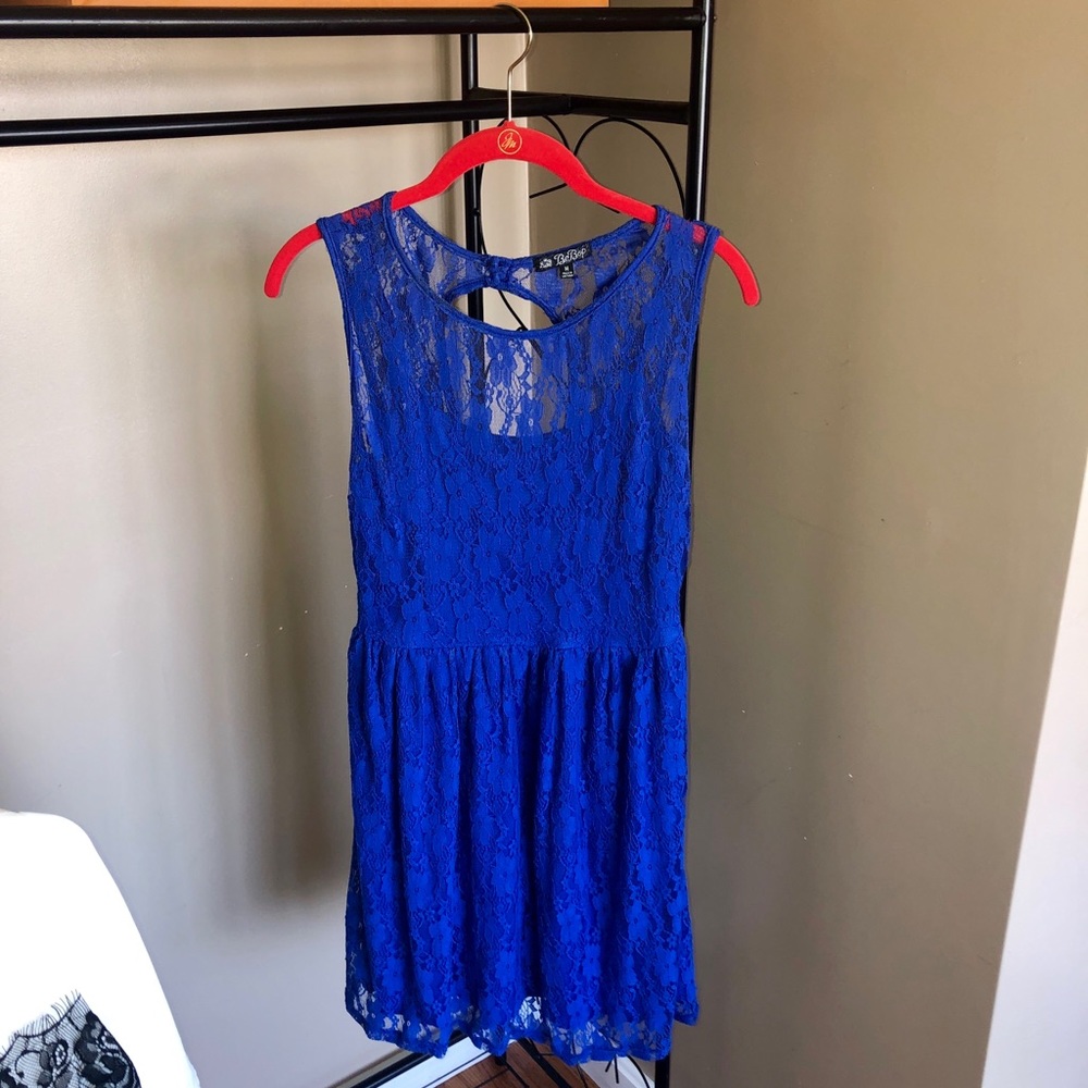 Blue lace dress
